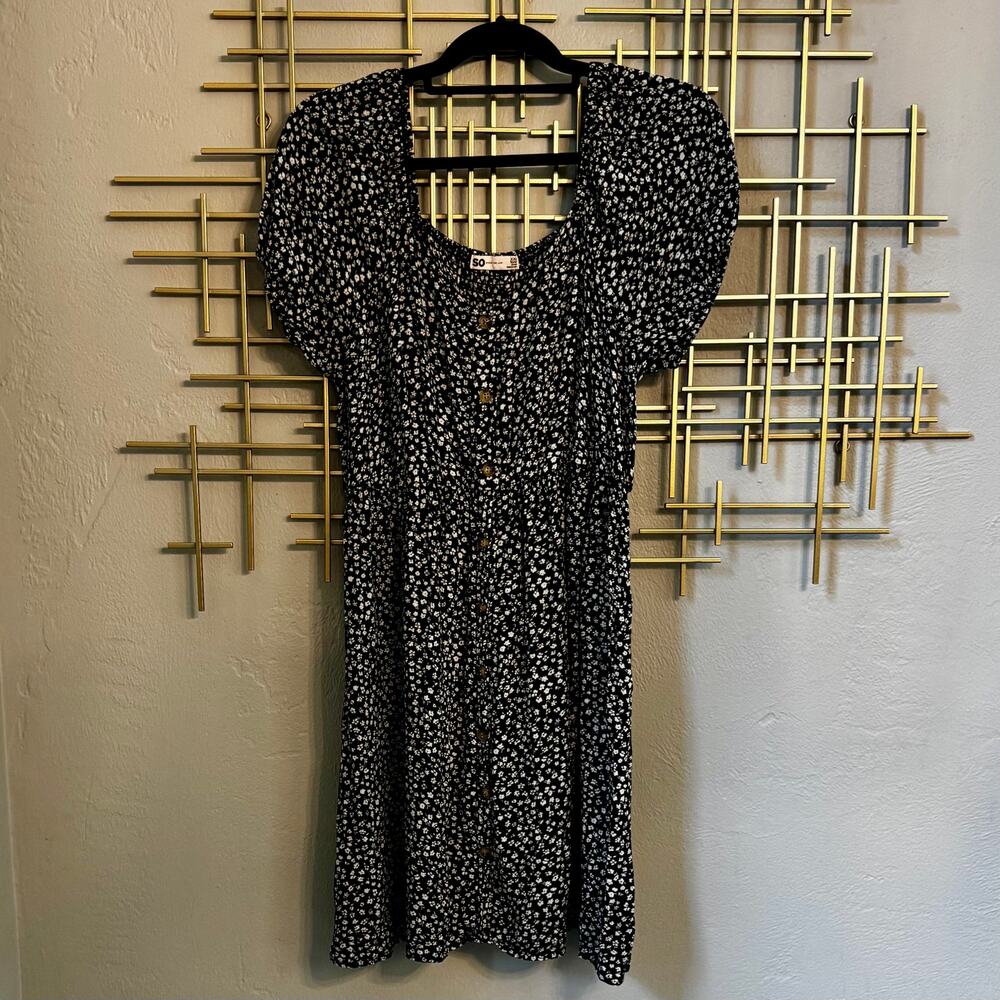 SO Good for Life Floral Puff Sleeve Skater Dress XXL